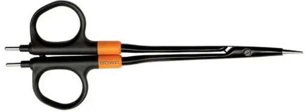 Ножиці, біполярні, зігнуті, тонкі, 180 мм, 798-180, BOWA